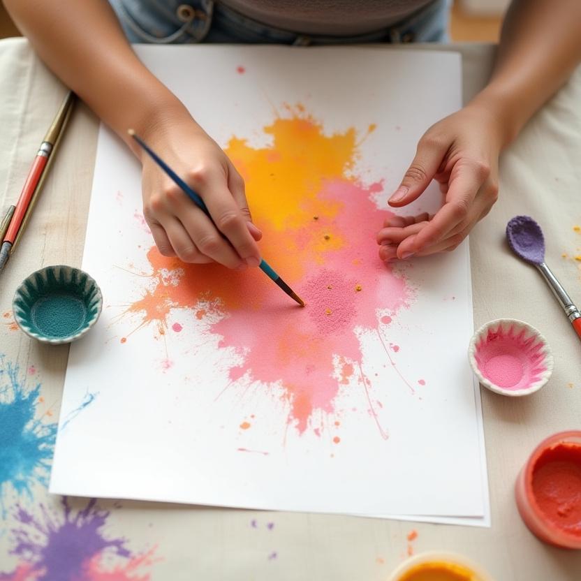 DIY手作り天然顔料アート