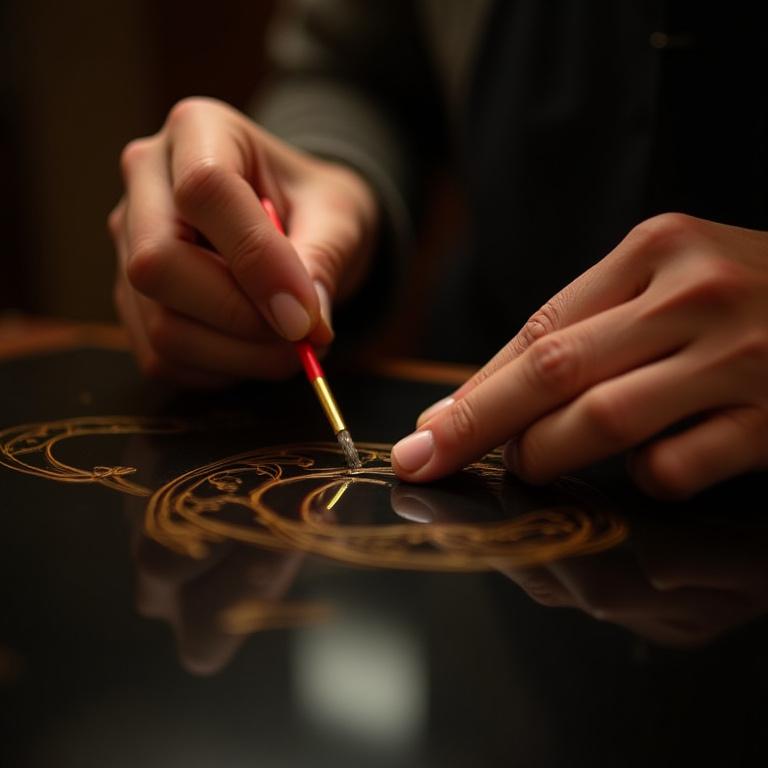 漆器の伝統技法による修復