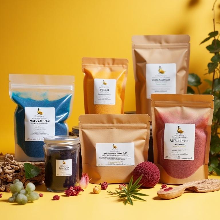 自然染料製品の多様なパッケージング