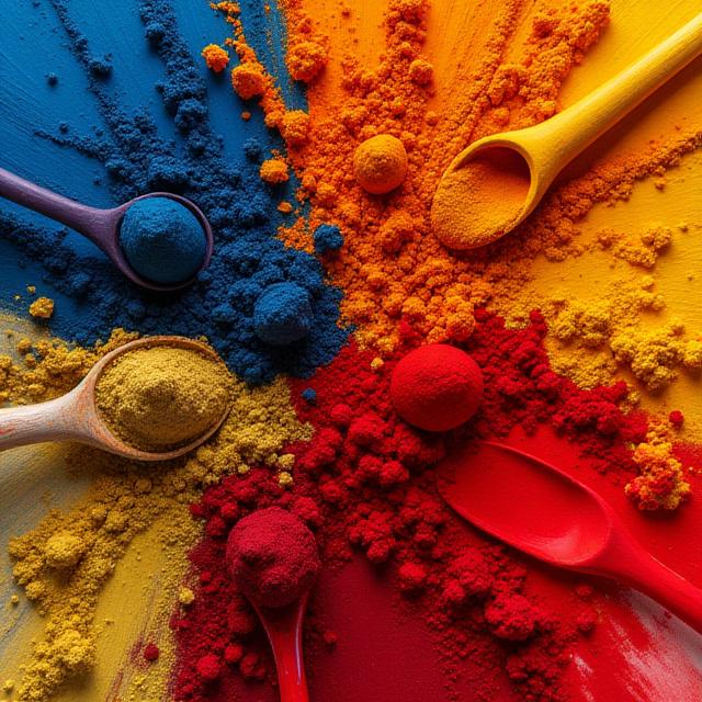 天然顔料の調達と粉末