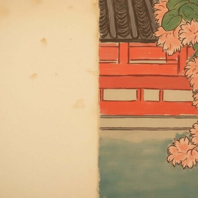 寺院絵画の修復前後